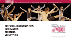 Desktop Screenshot of kulturellebildung-nrw.de