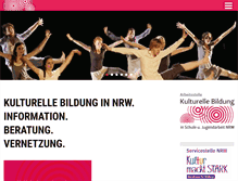Tablet Screenshot of kulturellebildung-nrw.de